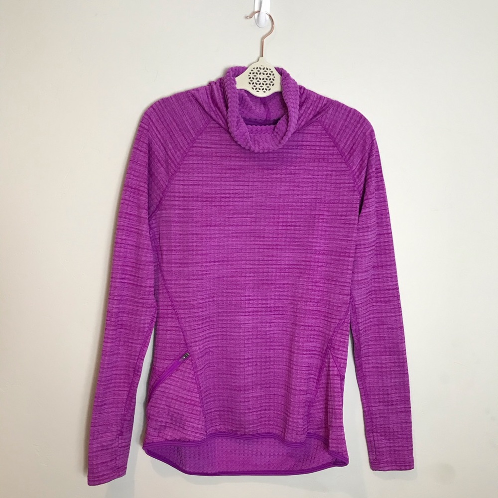 CHAMPION Cowl neck workout top thumbholes fleece